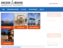 Tablet Screenshot of anchormarineinsurance.com